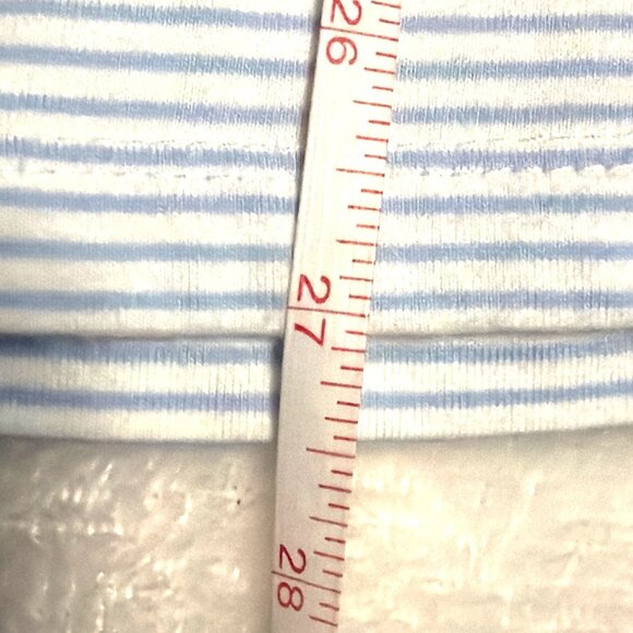 Laura Scott Womens XL Blue Striped Floral Hummingbird V-Neck Tee Short Sleeve Ca - Picture 6 of 6